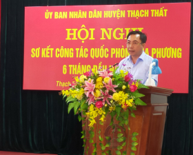 Thạch Thất sơ kết công tác Quân sự quốc phòng địa phương 6 tháng đầu năm 2021
