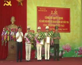 Công bố quyết định tổ chức bộ máy cơ quan Cảnh sát điểu tra Công an huyện Thạch Thất