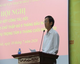 Hội Chữ thập đỏ huyện Thạch Thất sơ kết công tác Hội 6 tháng đầu năm 2020