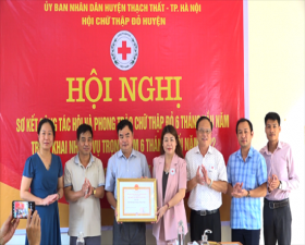 Hội Chữ thập đỏ Thạch Thất sơ kết phong trào Chữ thập đỏ 6 tháng đầu năm 2022