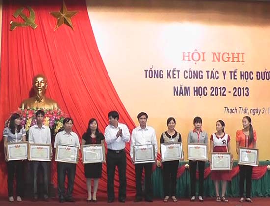 Thạch Thất tổng kết công tác y tế học đường năm học 2012- 2013.