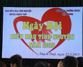 Ngày hội hiến máu huyện Thạch Thất đợt 1 năm 2013 
