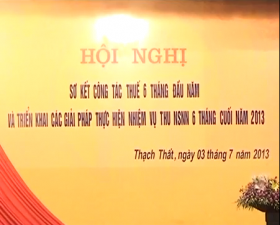 Hội nghị sơ kết công tác thuế 6 tháng đầu năm 2013