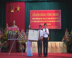 Xã Bình Yên đón bằng công nhận trường mầm non Bình Yên B đạt chuẩn Quốc gia và kỷ niệm 20 năm thành lập quỹ tín dụng nhân dân