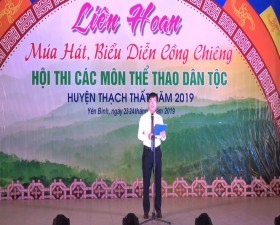 Liên hoan múa hát, biểu diễn cồng chiêng và Hội thi các môn thể thao dân tộc 3 xã miền núi huyện Thạch Thất năm 2019