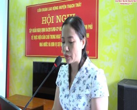 Liên đoàn Lao động huyện Thạch Thất tập huấn Nghị định 04/2015