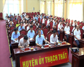 Thạch Thất: trên 640 đại biểu dự Hội nghị nghiên cứu, học tập Nghị quyết 09 của Thành ủy Hà Nội