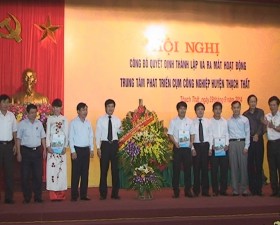 Thạch Thất công bố quyết định thành lập Trung tâm phát triển cụm công nghiệp