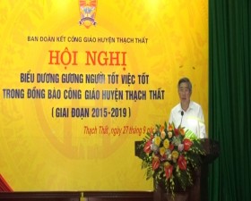 Thạch Thất biểu dương gương "Người tốt- Việc tốt trong đồng bào Công giáo, giai đoạn 2015-2019 