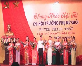Chung khảo hội thi chi hội trưởng phụ nữ giỏi huyện Thạch Thât lần thứ nhất năm 2013
