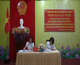 Thường trực HĐND xã Đại Đồng tổ chức phiên giải trình về phát triển kinh tế nông thôn