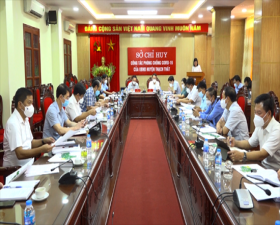 Thạch Thất: Hội nghị trực tuyến quán triệt, triển khai nhiệm vụ phòng, chống dịch Covid 19
