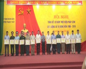 Thạch Thất tổng kết 20 năm thực hiện pháp lệnh lực lượng dự bị động viên 1996-2016