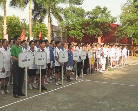 Khai mạc giải bóng chuyền hơi nông dân huyện Thạch Thất năm 2014