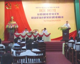 Đại biểu Quốc hội tiếp xúc cử tri huyện Thạch Thất trước kỳ họp thứ 8 Quốc hội khóa 13.