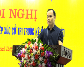 Đoàn Đại biểu Quốc hội thành phố Hà nội tiếp xúc cử tri huyện Thạch Thất trước Kỳ họp thứ 10