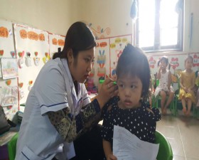 Khám khiếm thính cho trẻ Mầm non tại thị trấn Liên Quan