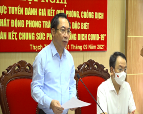 Chủ tịch UBND huyện Thạch Thất phát động phong trào thi đua đặc biệt “Toàn dân đoàn kết, chung sức thi đua phòng, chống và chiến thắng đại dịch Covid-19”