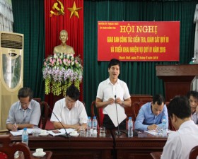 Huyện ủy Thạch Thất giao ban Công tác kiểm tra, giám sát Quý III, và triển khai nhiệm vụ quý IV năm 2016