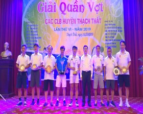 Giải quần vợt các Câu lạc bộ huyện Thạch Thất  năm 2019
