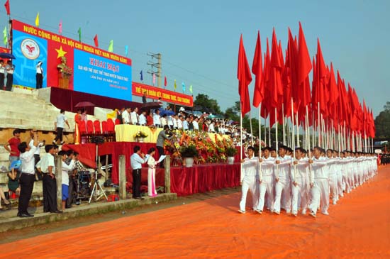 Huyện Thạch Thất khai mạc Đại hội thể dục thể thao lần thứ 7 năm 2013