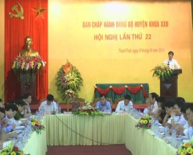 Hội nghị lần thứ 22 Ban chấp hành Đảng bộ huyện Thạch Thất khóa XXII