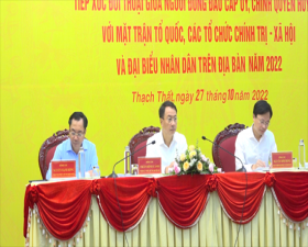 Thạch Thất: Đối thoại trực tiếp giữa người đứng đầu cấp ủy, chính quyền với MTTQ, các tổ chức chính trị- xã hội và đại biểu Nhân dân