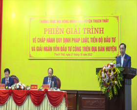 Hội đồng Nhân dân huyện Thạch Thất khóa XX tổ chức thành công phiên giải trình