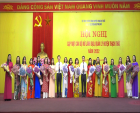 Thạch Thất gặp mặt cán bộ nữ lãnh đạo, quản lý huyện và nữ cán bộ chủ chốt các xã, thị trấn 