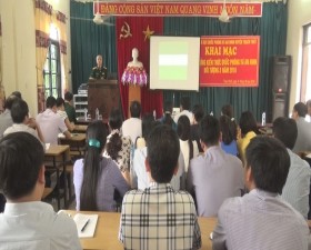 Thạch Thất khai giảng lớp bồi dưỡng kiến thức quốc phòng và an ninh cho đối tượng 3 năm 2016