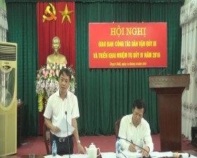 Ban Dân vận Huyện ủy giao ban công tác 9 tháng, triển khai nhiệm vụ cuối năm 2016.