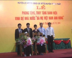 Lễ phong tặng,  truy tặng danh hiệu vinh dự nhà nước Bà mẹ Việt nam anh hùng