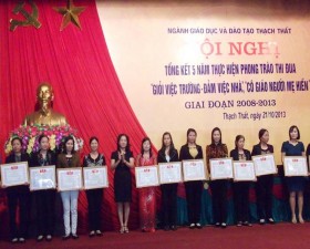 Thạch Thất tổng kết 5 năm thực hiện phong trào thi đua "Giỏi việc trường, đảm việc nhà"- "Cô giáo, người mẹ hiền"
