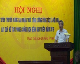 Thạch Thất: Vận động ủng hộ Quỹ hỗ trợ phòng, chống dịch bệnh nguy hiểm năm 2019