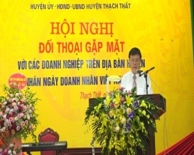 Thạch Thất tổ chức đối thoại, gặp mặt với các doanh nghiệp trên địa bàn huyện