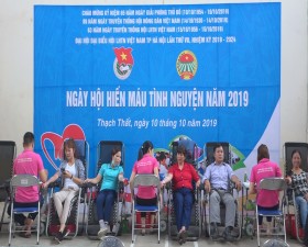 Huyện đoàn Thạch Thất tổ chức Ngày hội hiến máu tình nguyện năm 2019