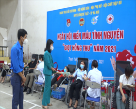 Thạch Thất: Ngày hội hiến máu tình nguyện “Giọt hồng thu” năm 2021