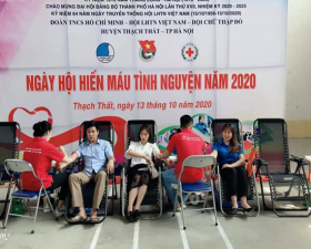 Đoàn thanh niên huyện Thạch Thất tổ chức Ngày hội Hiến máu tình nguyện
