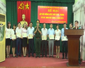 Thạch Thất: Bế mạc lớp bồi dưỡng kiến thức Quôc phòng- an ninh cho đối tượng 3