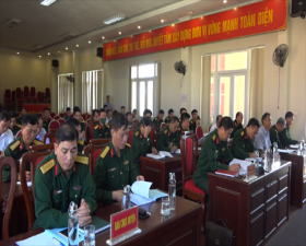 Ban CHQS huyện giao ban công tác hoạt động Tác chiến- Trị an- Dân vận và ATGT Quý III/2022