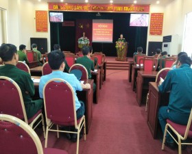 Ban chỉ huy Quân sự huyện giao ban công tác phối hợp hoạt động Tác chiến – Trị an- Dân vận 
