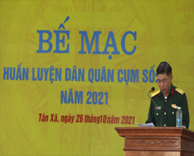 Bế mạc huấn luyện dân quân cụm số 5- năm 2021