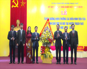 Lễ tuyên dương, khen thưởng các điển hình tiên tiến ngành Giáo dục và Đào tạo huyện Thạch Thất, năm học 2020 - 2021