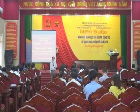 Huyện Thạch Thất tập huấn bồi dưỡng nâng cao năng lực cán bộ làm công tác xây dựng nông thôn mới năm 2016