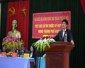 HĐND thành phố Hà Nội tiếp xúc cử tri huyện Thạch Thất