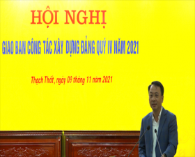 Hội nghị giao ban công tác xây dựng Đảng quý IV năm 2021