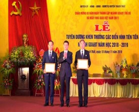 Lễ tuyên dương, khen thưởng các điển hình tiên tiến ngành Giáo dục & đào tạo huyện Thạch Thất, năm học 2018-2019