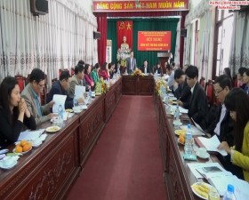 Cụm thi đua Ban Dận vận Huyện uỷ bình xét thi đua năm 2016