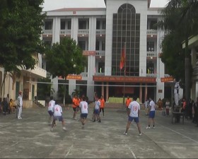 Khai mạc giải bóng chuyền LLVT Thạch Thất chào mừng kỷ niệm ngày thành lập Quân đội nhân dân Việt Nam