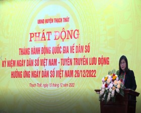 Thạch Thất phát động Tháng hành động Quốc gia về Dân số năm 2022